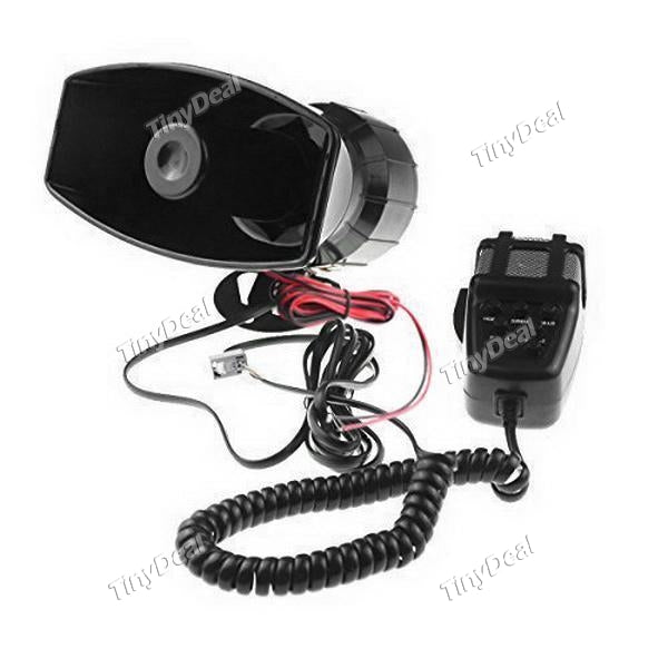 Car Siren Speaker 12V 7 Tone Sound Car Siren Vehicle Horn with Mic PA Speaker System Emergency Sound Amplifier