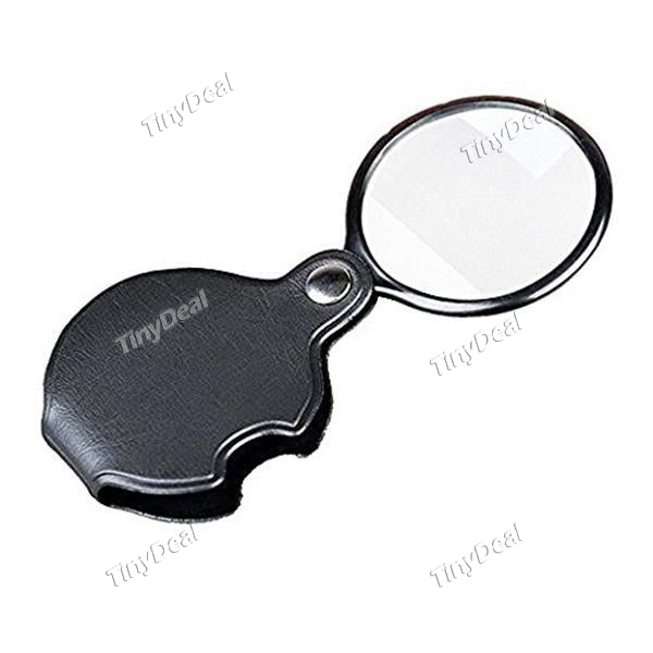 Pocket Folding Mini 10X Magnifying Glass 50 MM Diameter Optical Glass Magnifier for Reading Jewelry Loupe
