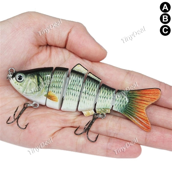 10cm 17g Fishing Wobblers 6 Segments Swimbait Crankbait Fishing Lure Bait with Artificial Hooks