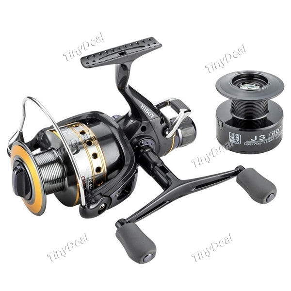 Fishing Reels Carbon Fiber Front And Rear Drags Double Rocker Metal Spinning Wheel with A Free Spare Spool