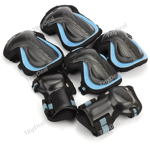 Jiepolly 6pcs/Set Sports Safety Set Knee Pads Elbow Pads Wrist Protector Kneepads Protection for Scooter Cycling Roller Skating