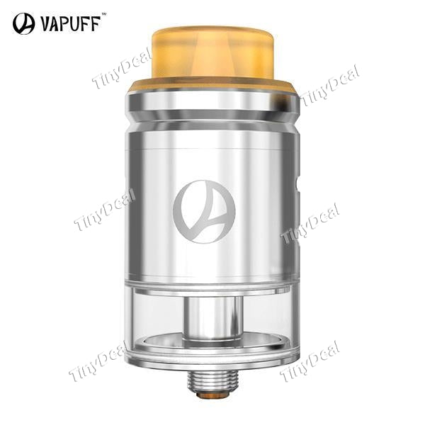 Authentic Vapuff M24 RDTA Rebuildable Dripping Tank Atomizer 24mm - Silvery SS Stainless Steel