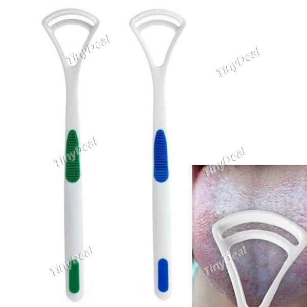 2pcs Tongue Cleaner Bad Breath New Hot Away Hand Scraper Brush Silica Handle Oral Hygiene Dental Care Cleaning
