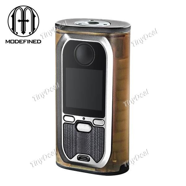 Authentic Lost Vape Modefined Lyra 200W TC VW APV Box Mod - Amber-Silvery SS