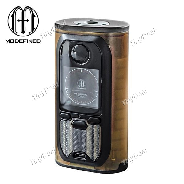 Authentic Lost Vape Modefined Lyra 200W TC VW APV Box Mod - Amber-Black