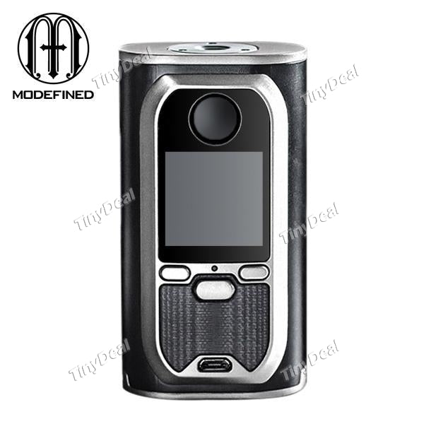 Authentic Lost Vape Modefined Lyra 200W TC VW APV Box Mod - Black-Silvery SS Stainless Steel