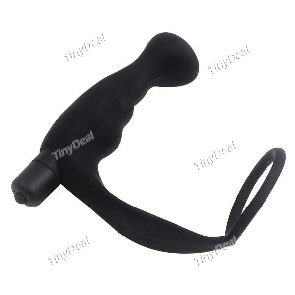 Stimulate Prostate Vibrating Healthy Silicone Anal Massager Cock Ring for Men