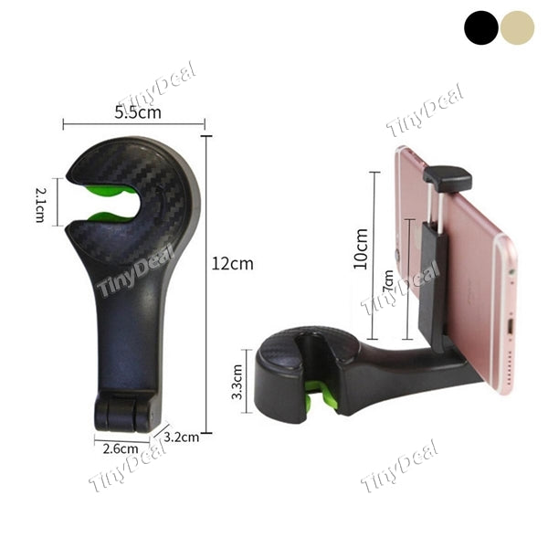 Portable Phone Holder Multifunctional Car Seat Back Hooks Bags Hanger Holder Auto Car Seat Hanger Bracket for Phone Bag