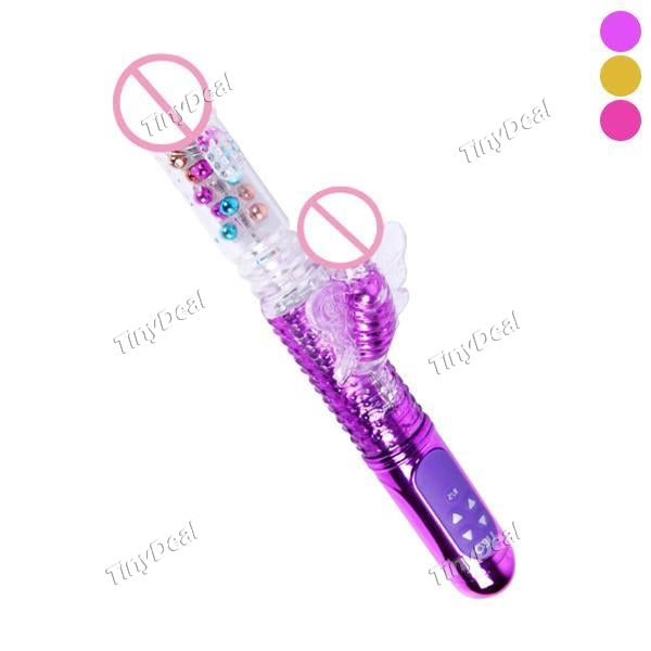 Sex Toys 8 Speed 36 Frequency Rabbit Vibrator for Woman Retractable Swing Vibrating Dildo Turn Beads