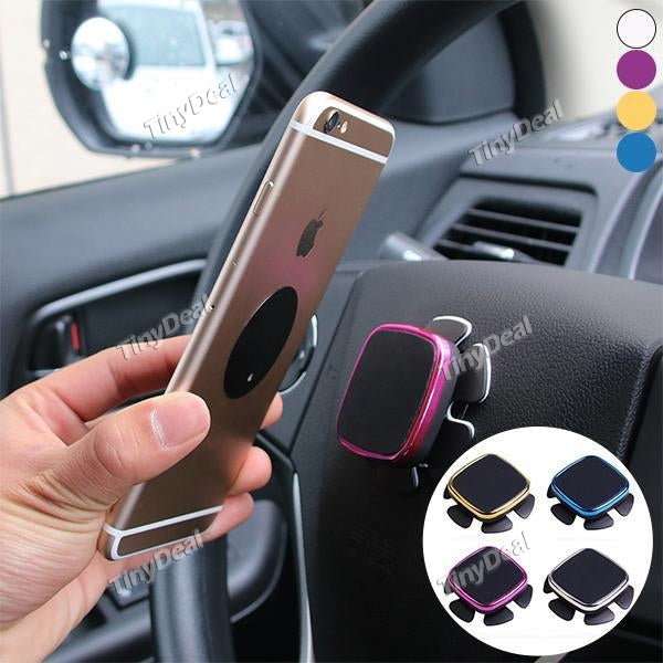 Car Phone Holder 360 Degree Magnet Car Phone Holder Mounted Steering Wheel Bracket for iPhone Cell Phone GPS Car Holder