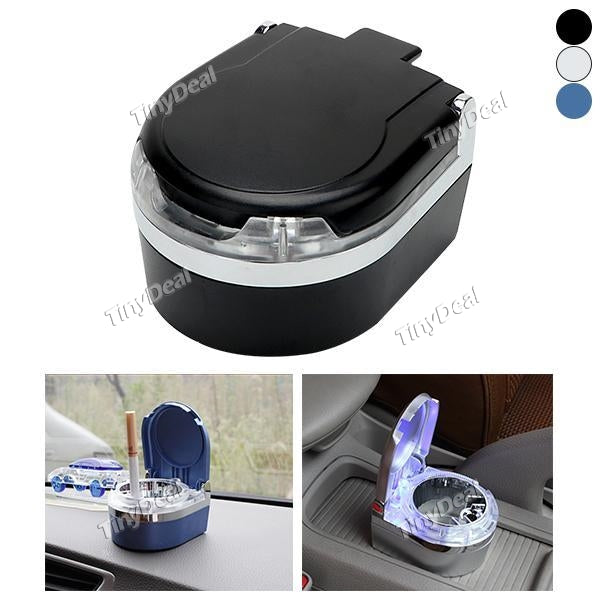 Portable Car Ashtray with LED Light Cigarette Cigar Ash Tray Auto Accessories Storage Cup Smoke Ash Cylinder Smoke Cup Holder