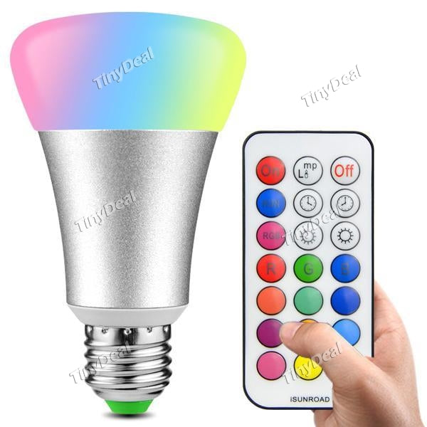 RGB Color Changing E27 10W LED Lamp Spot Bulb AC85-265V RGBW Decoration Fairy Night Light With Timer Remoter Controller