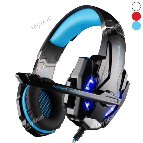 Kotion Each G9000 Gaming Headset Headphone 3.5mm Stereo Jack with Mic LED Light for Xbox One S/Xbox one/PS4/Tablet/Cell Phone