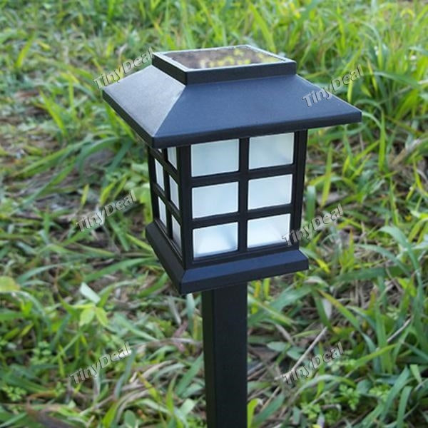 2PCS Palace Lantern Solar Powered Garden Landscape Light Lamp for Gardening Pathway Decoration