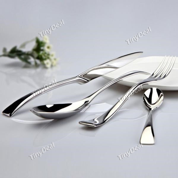 4Pcs Set Cutlery Set Stainless Steel Western Food Tableware Sets Fork Steak Knife Dinnerware Set