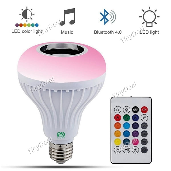 E27 B22 Wireless Bluetooth Speaker+10W RGB Bulb LED Lamp 100-240V Smart Led Light Music Player Audio with Remote Control