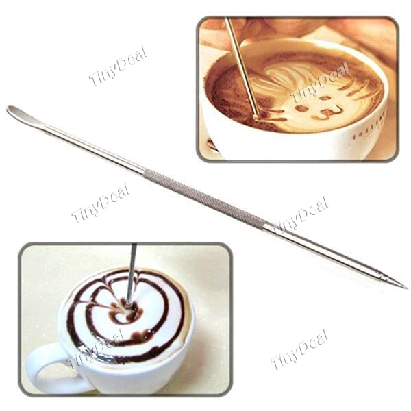 Coffee Latte Art Pen Stainless Steel Tool Espresso Machine Cafe Home Kitchen