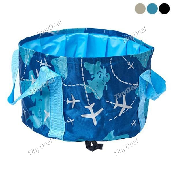 15L Portable Folding Basin Multi-functional Travel Face & Foot Washing Bucket Tank Outdoor Durable Waterproof Container Case Bag