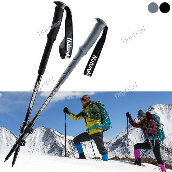 Naturehike Outdoor Folding Alpenstock Trekking Pole Folding Walking Stick Ultra Light Aluminum Alloy Pole