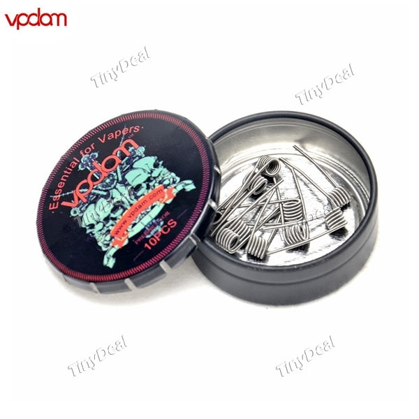 10 x Authentic Vpdam Kanthal A1 Clapton Pre-Coiled 28GA*2+32GA Wire (10-Pack)