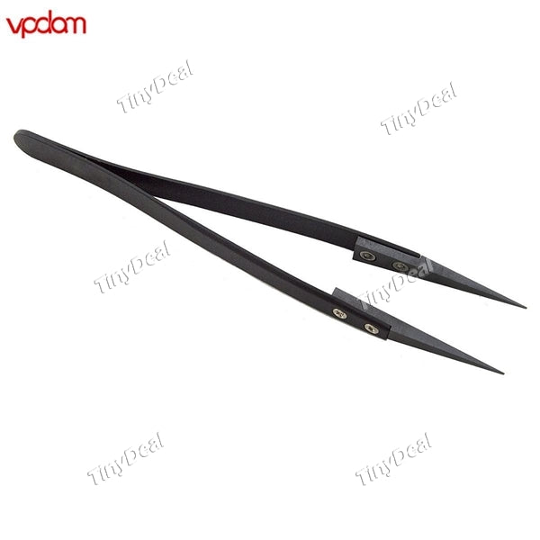 Authentic Vpdam Stainless Steel Straight Ceramic Tweezers for RTA Atomizer DIY Coil Biulding - Black