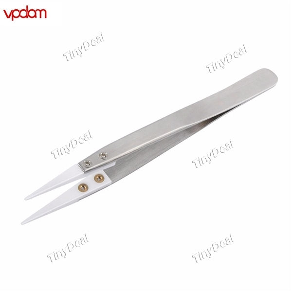 Authentic Vpdam Stainless Steel Straight Ceramic Tweezers for RTA Atomizer DIY Coil Biulding - White