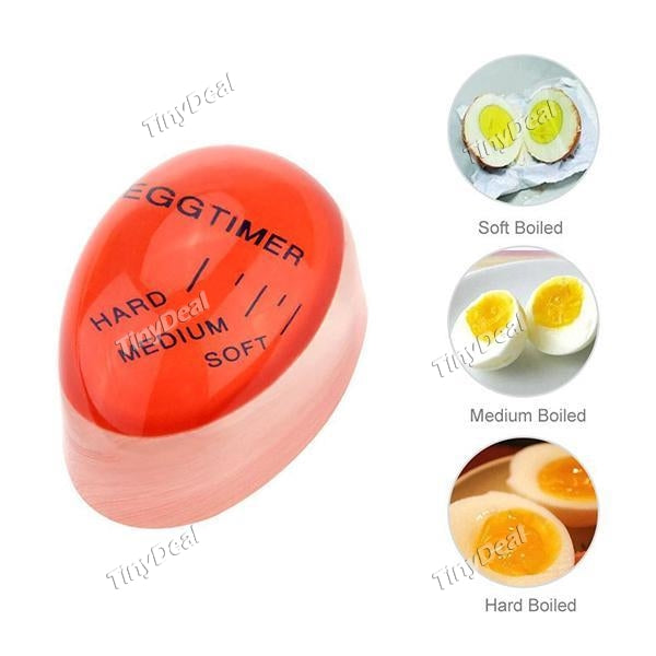 Egg Perfect Color Changing Timer Yummy Soft Hard Boiled Eggs Cooking Kitchen Eco-Friendly Resin Egg Timer