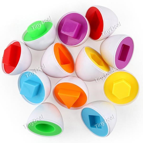 Modern 6 Egg/Set Learning Education Toys Mixed Shape Wise Pretend Puzzle Smart Egg Baby Learning Kitchen Toys Tool