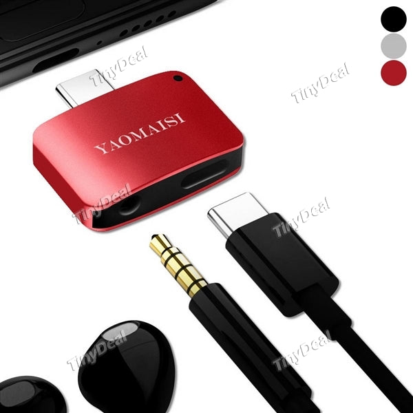 YAOMAISI Q15 Type-C to 3.5mm Earphone Jack Female Type-C Connector Audio Converter