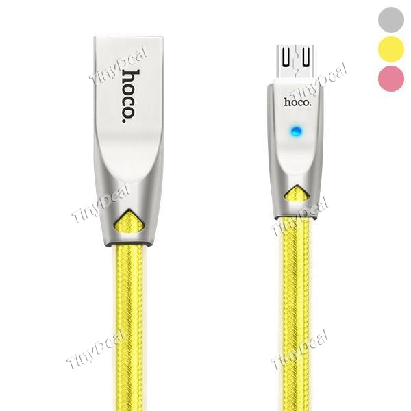 HOCO Micro USB Charging Cable 3D Zinc Alloy Plug Fast Charging Cord High Speed Nylon Braided USB2.0 Cable