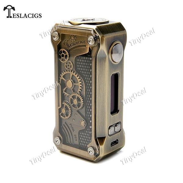 Authentic Teslacigs Punk Mini 85W TC VW APV Box Mod - Brass