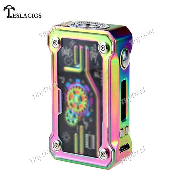 Authentic Teslacigs Punk Mini 85W TC VW APV Box Mod - Rainbow Rain bow