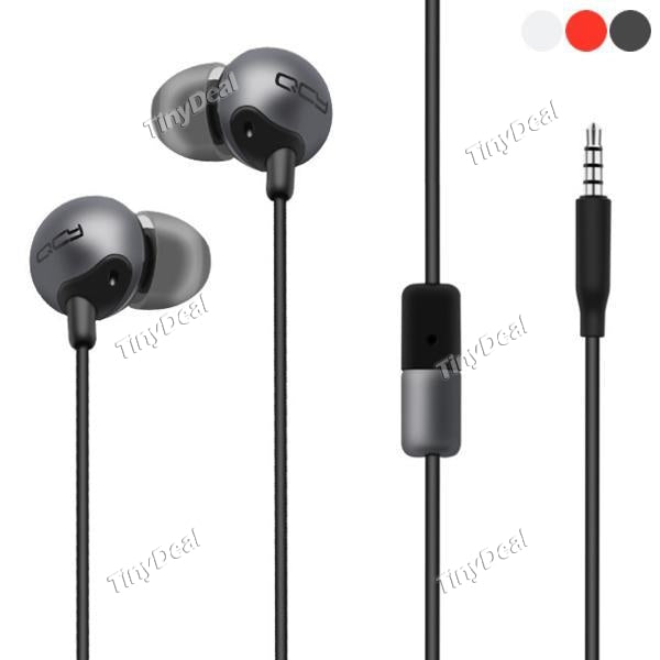QCY QM05 3.5mm Jack In-ear Earphone Round Heavy Bass Stereo Headphone with Mic for iPhone Samsung