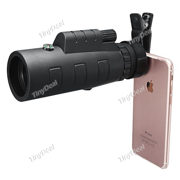 PANDA 35X 50mm Monocular Compass Phone Clip Telescope