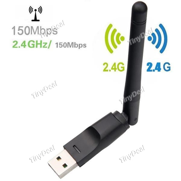 Mini USB WiFi 150Mbps Wireless Adapter 150M Computer LAN Card 802.11n/G/B With Network Card Antenna For Digital Receiver