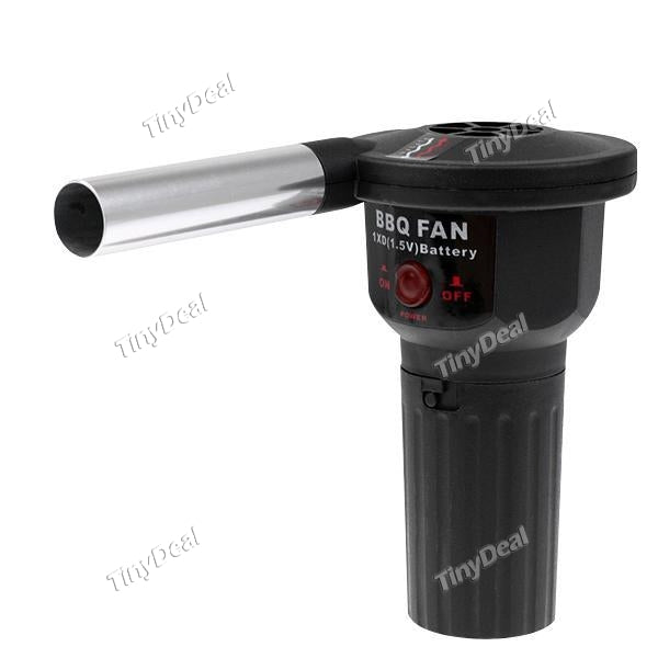 Durable Electric BBQ Air Blower Fan for Charcoal Grill Campfire Fireplace Black