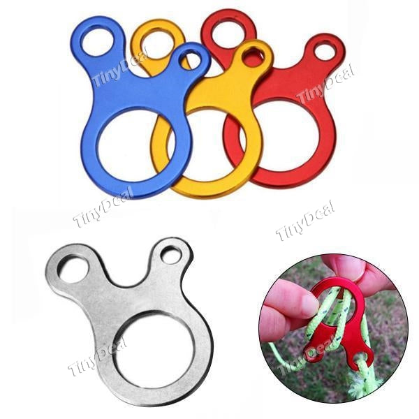 Quick Knot Tent Wind Rope Buckle 3 hole Antislip Camping Hiking Tightening Hook Wind Rope Buckles - Color Assorted