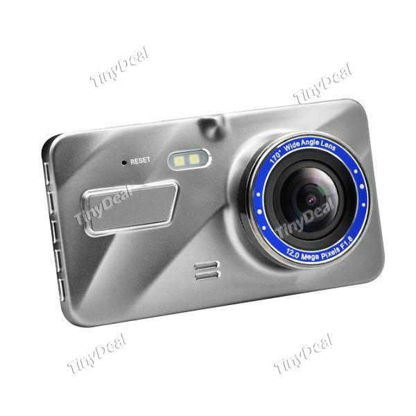 A10 Full HD 1080P Dual Lens Vehicle Black Box Car DVR 4 Inch 170 Degree View Wide Angle Loop Recording Motion Detection