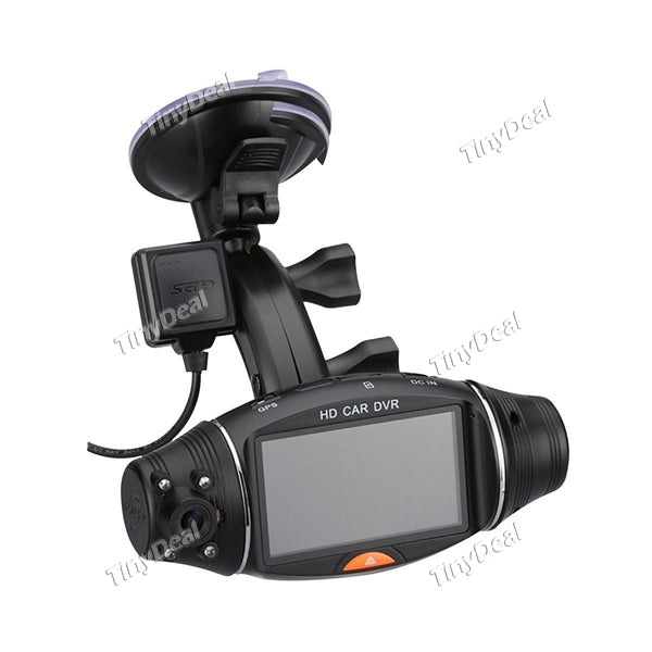 R310 Car DVR Camera Car DVR GPS Dual Camera HD 1080P Night Vision Dual Lens DVR Recorder Dash Cam 2.7 Inches Video Recorder IR