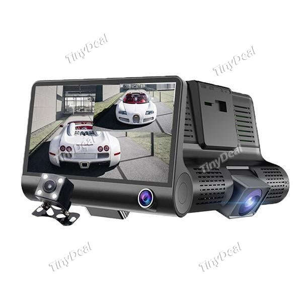 1080P 3 Lens Car DVR Camera Portable Vehicle Blackbox Night Vision Dash Cam Three Cameras Drive Video Recorders Gravity Sensor