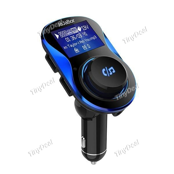 Bluetooth Car Kit Handsfree Wireless FM Transmitter Car MP3 Player with 1.4 inch Large LCD Screen Support TF Card/U Disk