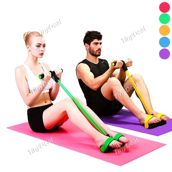 Multifunction Fitness Resistance Band Pedal Exerciser Leg Exerciser Yoga Pull Rope Sit-up Bodybuilding Expander Puller Men Women