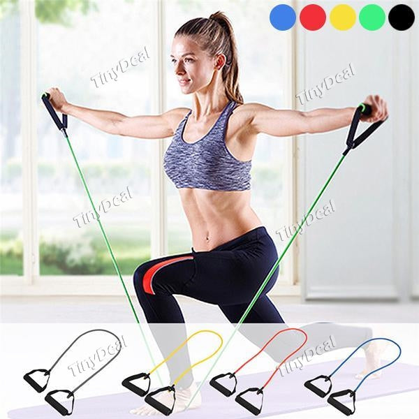 Fitness Chest Expander Pilates Resistance Bands Portable Puller Sports Exercise Muscle Training Rope Yoga Cable Tube