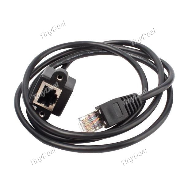 100cm Screw Hole 8P RJ45 Network Extension Cord 8 Pin Male to Female Rj45 Extension Network Cable Line