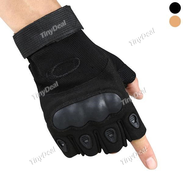 Tactical Fingerless Gloves Military Army Shooting Paintball Airsoft Bicycle Motocross Combat Hard Knuckle Half Finger Gloves