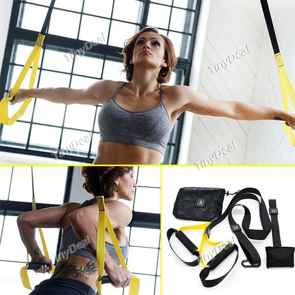 Resistance Bands Hanging Belt Sport Gym Workout Fitness Suspension Exercise Pull Rope Straps Training