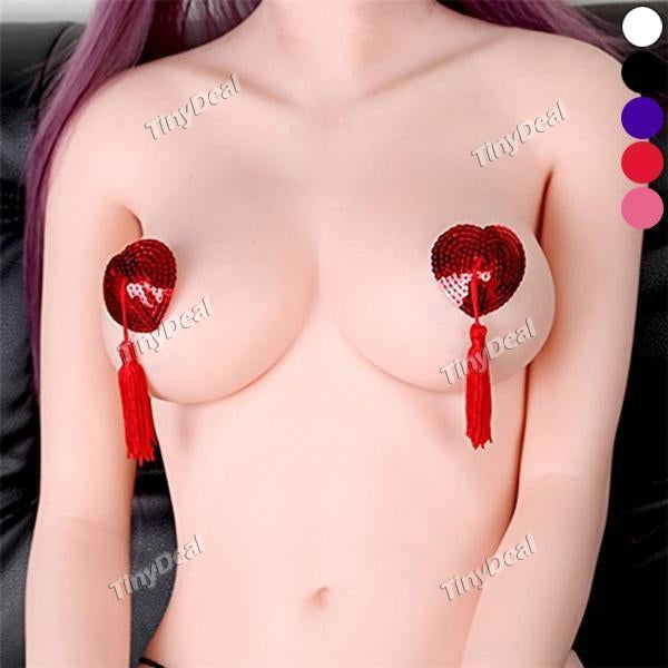 Sexy Lingerie Breast Bra Sequin Tassel Heart Nipple Cover Pasties Stickers New
