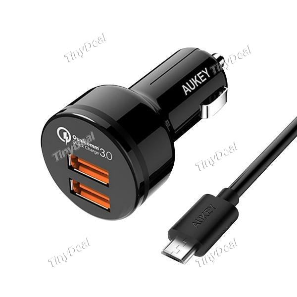 AUKEY Quick Charger 3.0 USB Car Phone Charger Mobile Car-Charger for iPhone X/8/7 Samsung Xiaomi QC2.0 Compatible