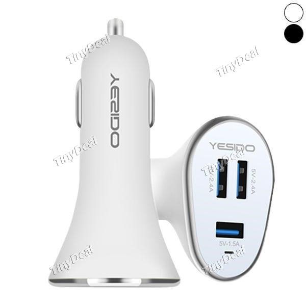 Car Charger 3 Port USB Car Charger 6.3 Amp for Huawei Xiaomi iPhone iPad Samsung Mobile Phone