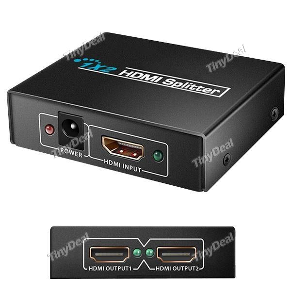 1x2 HDMI Splitter for Full HD 1080P Support 3D HDMI Signal Splitter HDMI Splitter 1 in 2 out with Power Supply